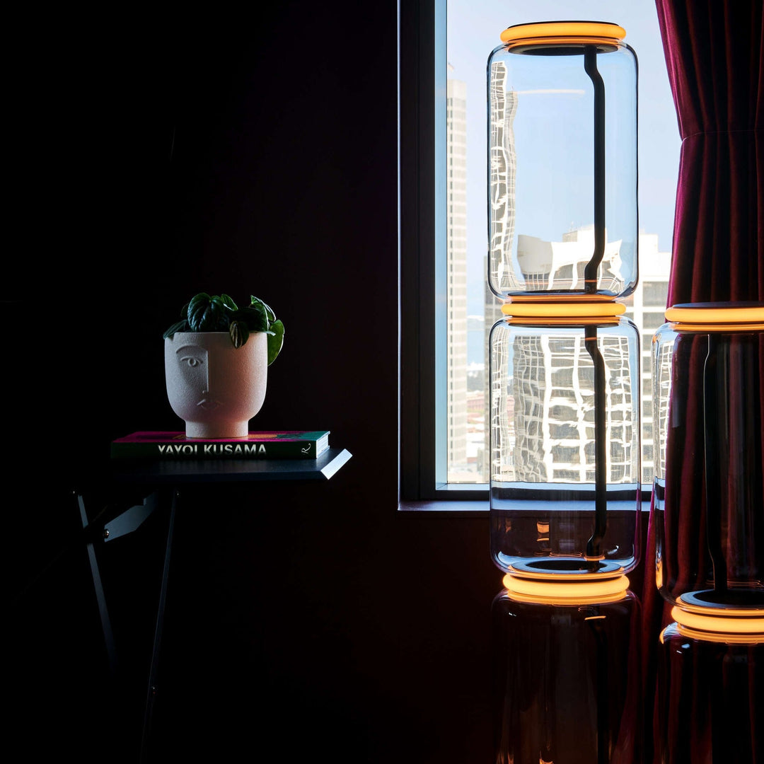 Bambu Glas Golvlampa