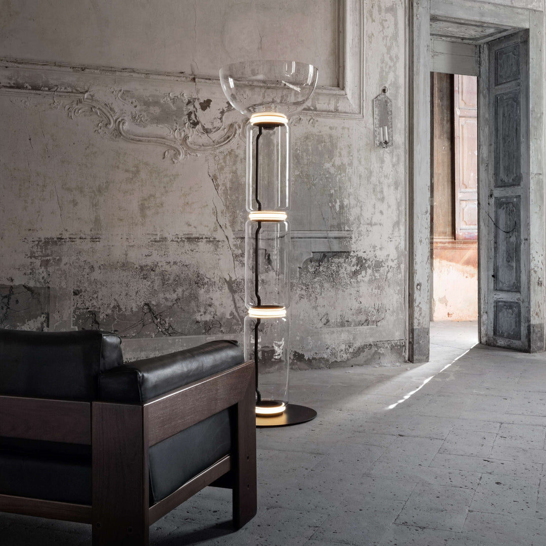 Bambu Glas Golvlampa