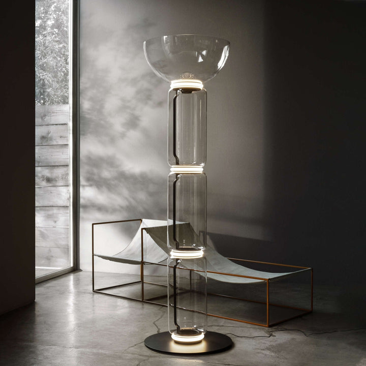 Bambu Glas Golvlampa