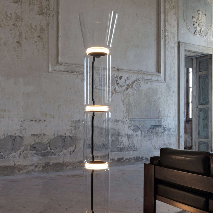 Bambu Glas Golvlampa