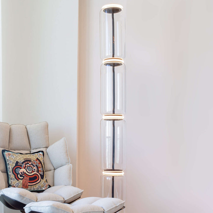 Bambu Glas Golvlampa