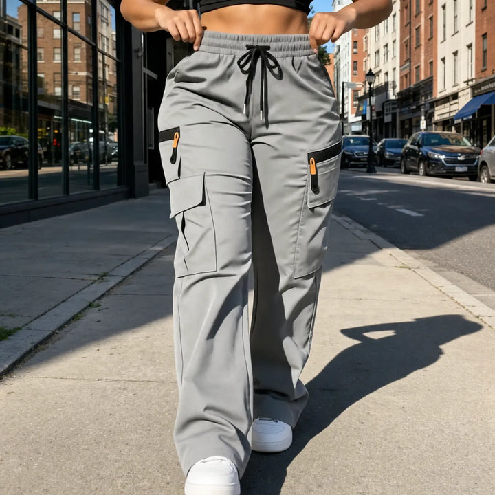 Solene – Byxor cargo z vida ben i kieszeniami