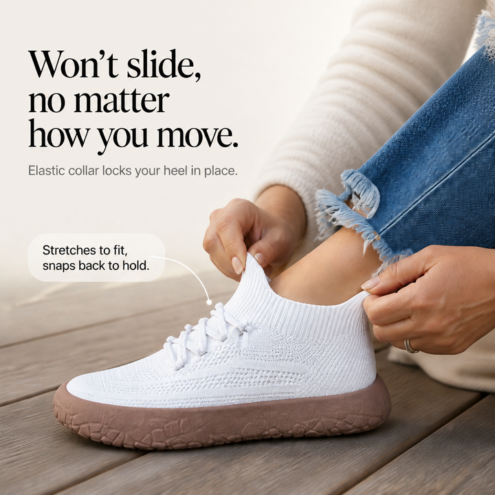 Cloudstep – Sneakers Slip-On z Elastycznym Kołnierzem z Dzianiny