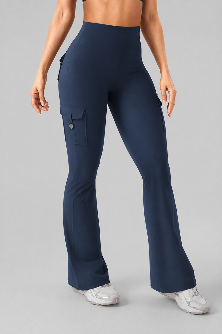 Curvana – Legginsy Cargo med hög midja i Marszczeniem