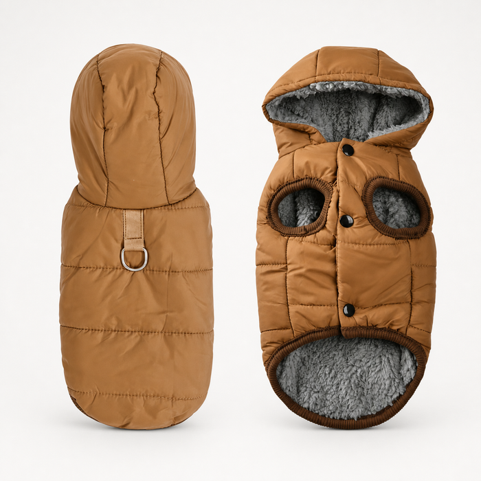 Trekwarm – Wiatroszczelny Kappa Dla Psa Wyłożony Fleece'em Z Pierścieniem På Smycz