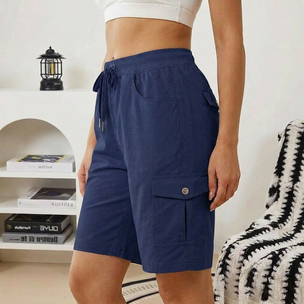 Bermuella – Dam shorts cargo szybkoschnące z 6 kieszeniami