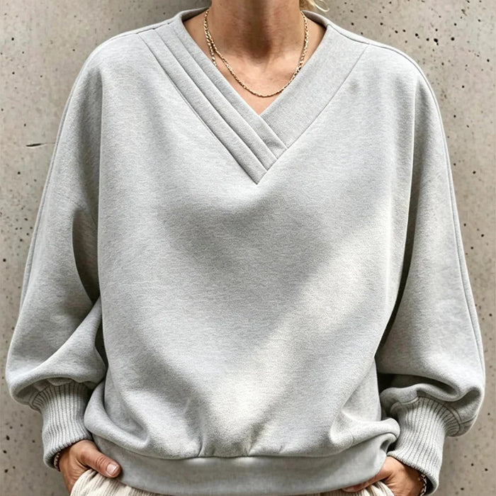 Wearbella – Tröja z plisowanym urringning w v-ringning i balonowymi ręKaffemi