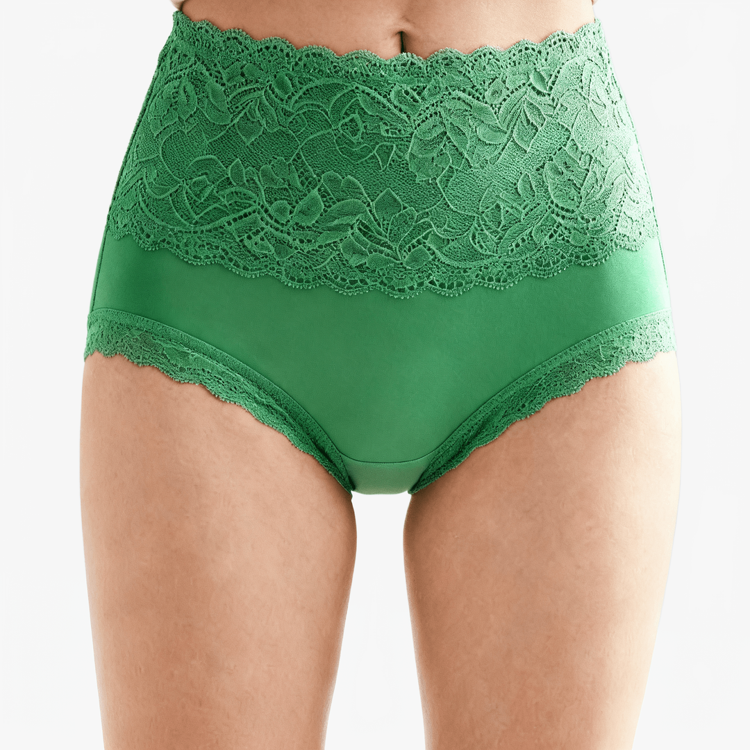 Lunelle – Blommiga koronkowe majtki med hög midja 3-pack