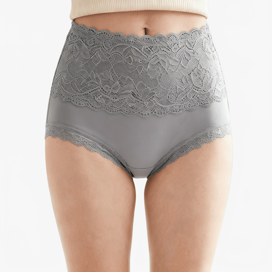 Lunelle – Blommiga koronkowe majtki med hög midja 3-pack