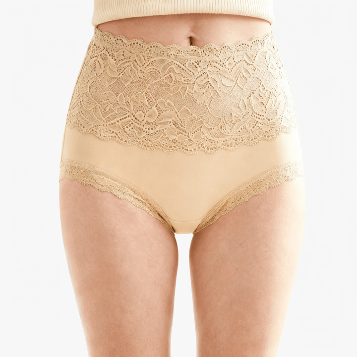 Lunelle – Blommiga koronkowe majtki med hög midja 3-pack