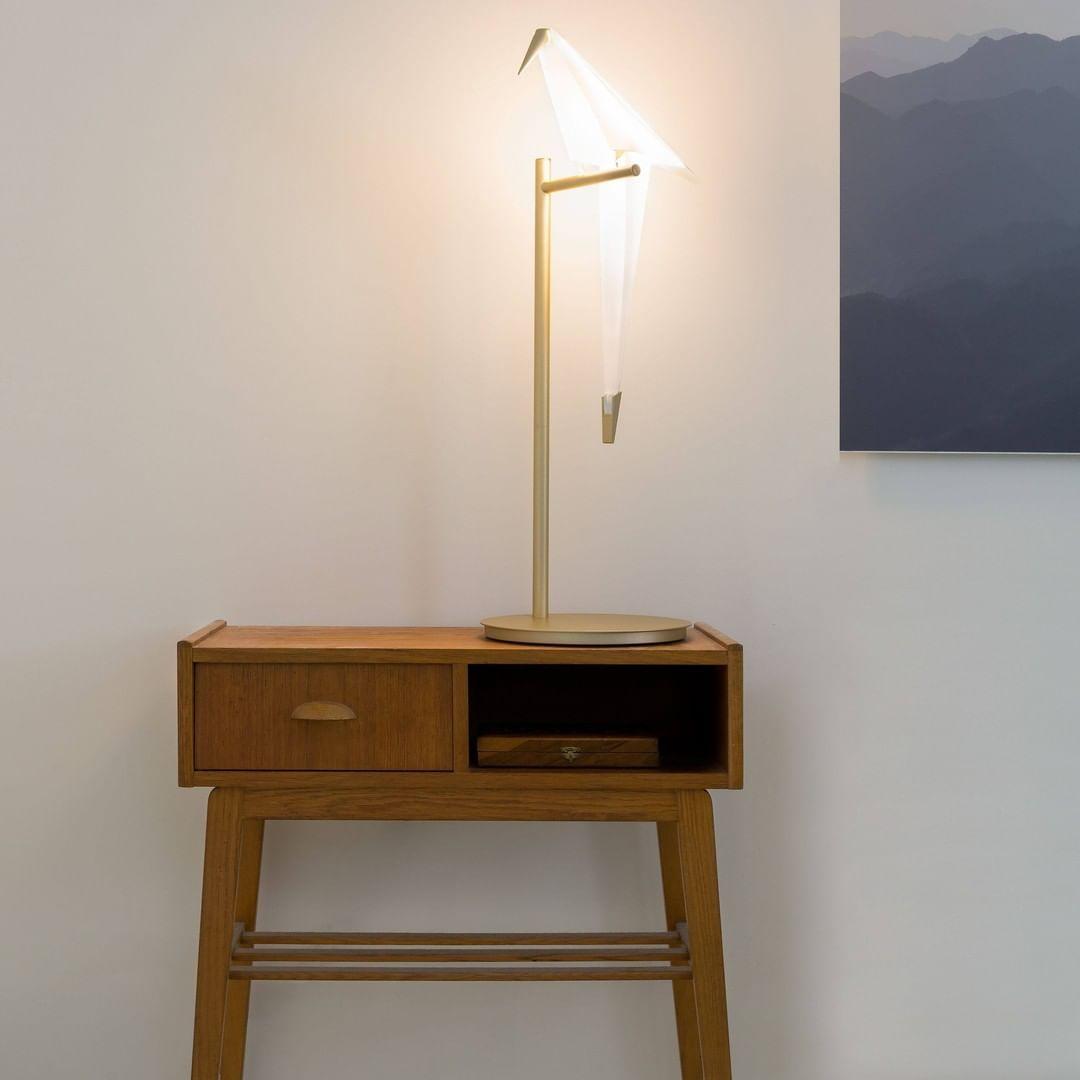 Papperskranfågel Bordslampa