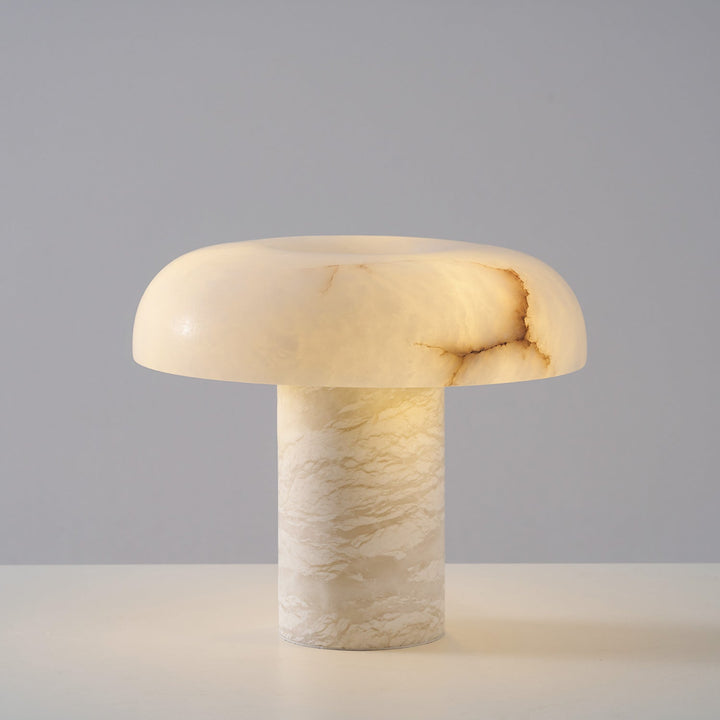Svamp Typ Alabaster Bordslampa
