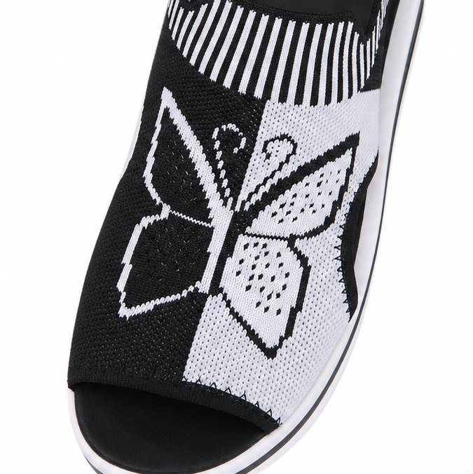 Sockela – Sandaler Peep Toe på plattform z Dzianiny för kvinnor