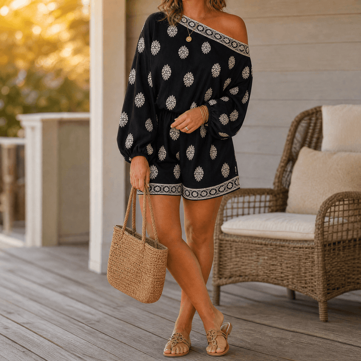 Solenne – Kobiecy Boho Set z Odkrytymi Ramionami
