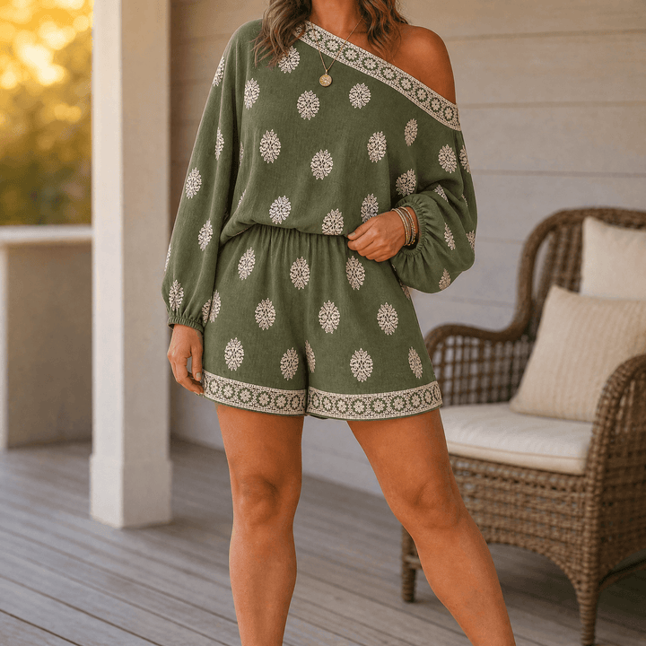 Solenne – Kobiecy Boho Set z Odkrytymi Ramionami