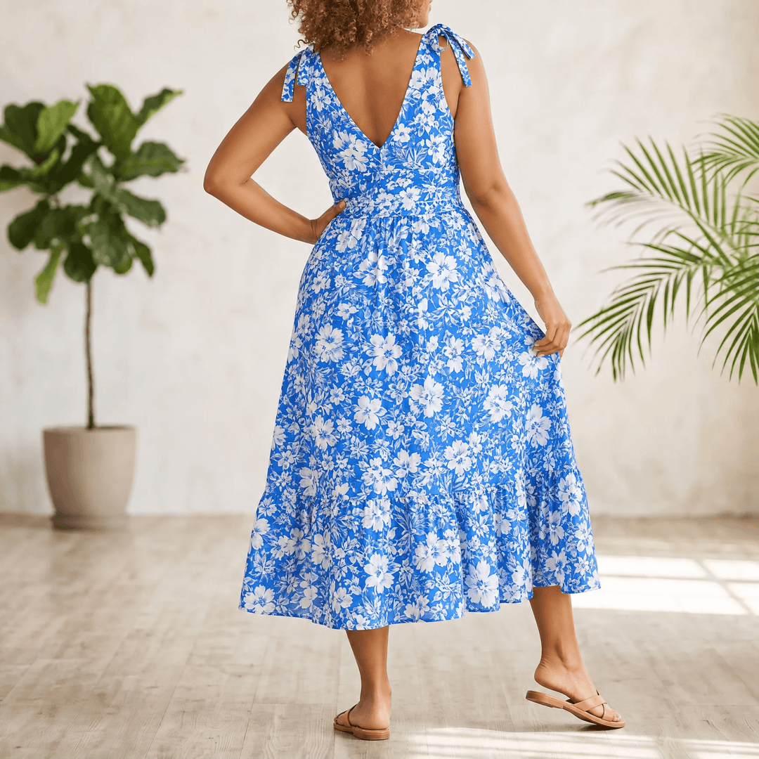 Solveya – Kobiecy Blommig Jednoczęściowy Outfit Kąpielowy z Spódnicą