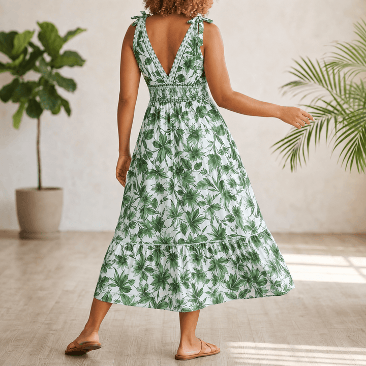 Solveya – Kobiecy Blommig Jednoczęściowy Outfit Kąpielowy z Spódnicą