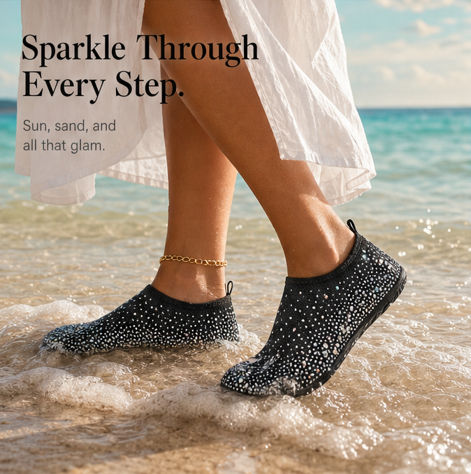 Sparkella – Kryształowe Skor Wodne Slip-On