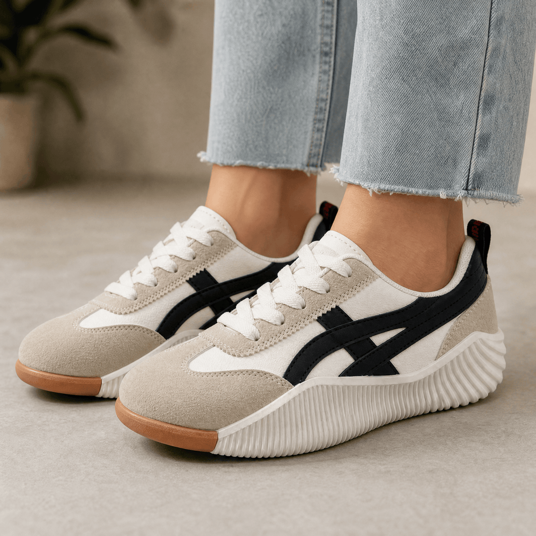 Stradia - Dam Retro Sneakers på plattform dla Komfort hela dagen