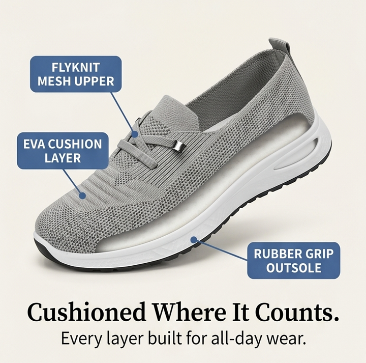 Strideflow – Lekkie Siatkowe Sneakers Slip-On