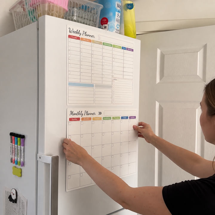 Fridgekeeper – Set magnesów på lodówkę z trzema tablicami