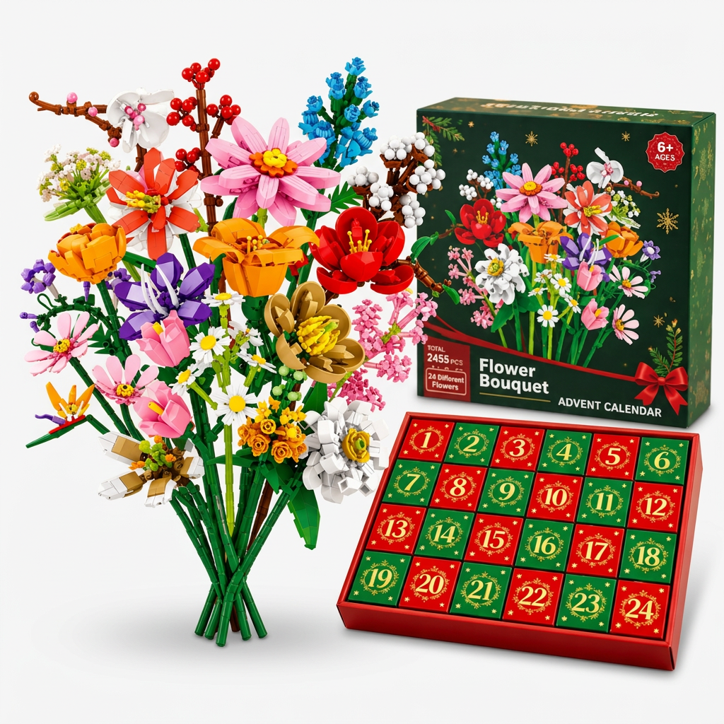 Advent Bloom – 24-dagars kalendarz adwentowy z kwiatami för budowania