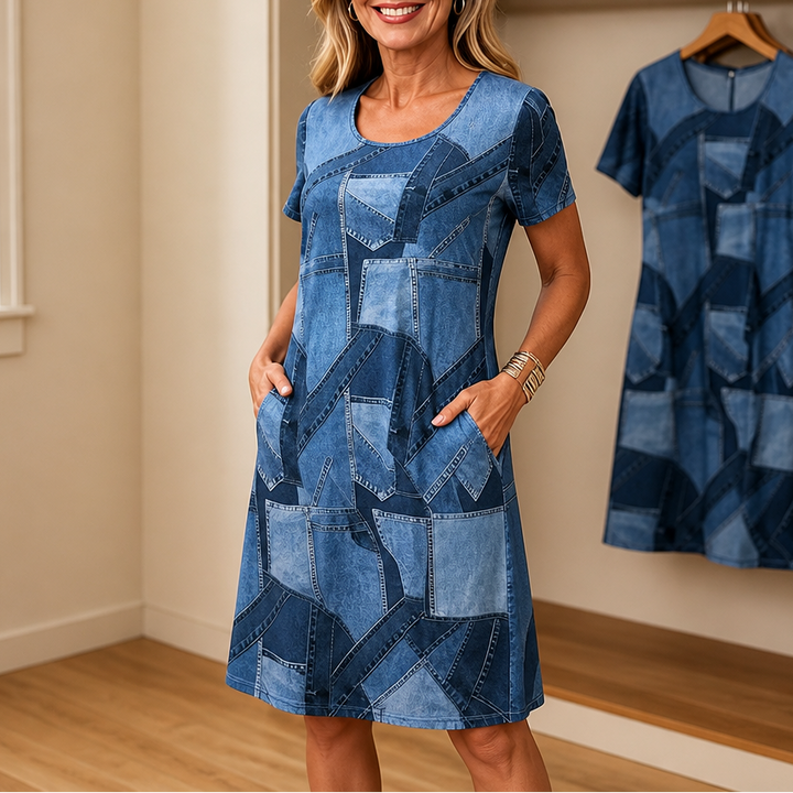 Wearbella – Klänning w stilu patchwork