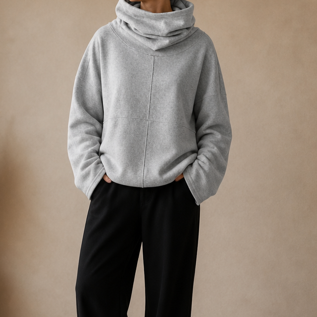 Cowlmara – Brushed Cowl-Neck OverStorlekd Pullover