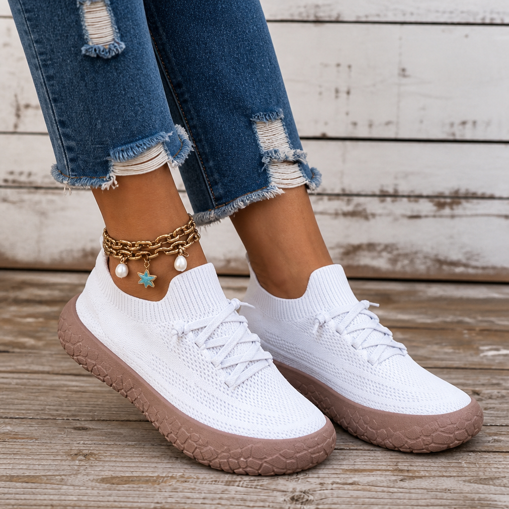 Cloudstep – Sneakers Slip-On z Elastycznym Kołnierzem z Dzianiny