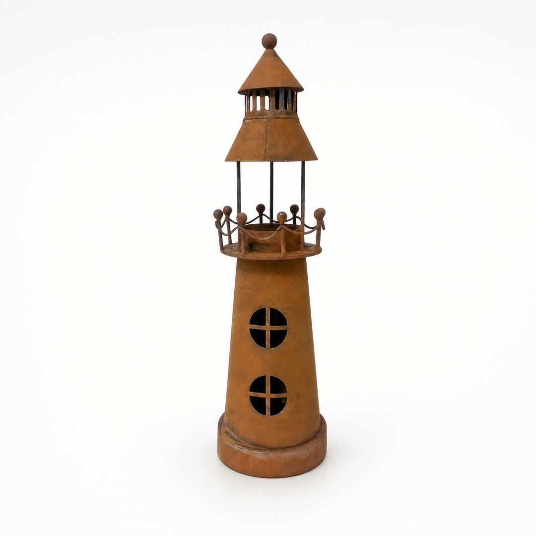 Lumenkeep – Zniszczona metall latarnia świecowa