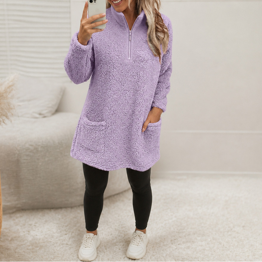 Wearlyn – Lång pół-dragkedja polarowy pulower Sherpa