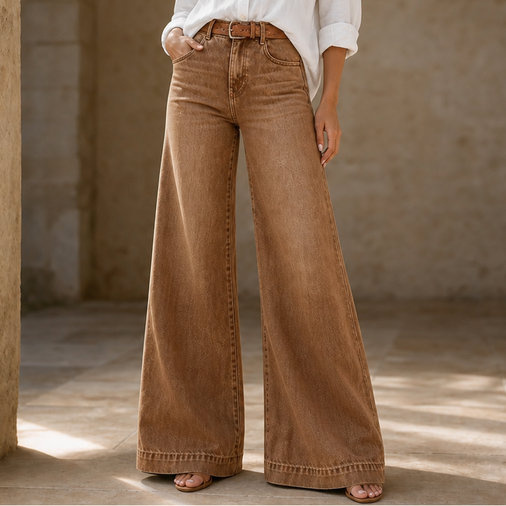 Lunaleg – Jeans z vida ben i hög midja