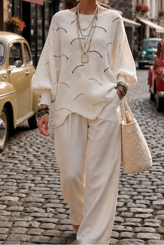 Wearbella – Tröja z Hollow Wave i ärm Batwing