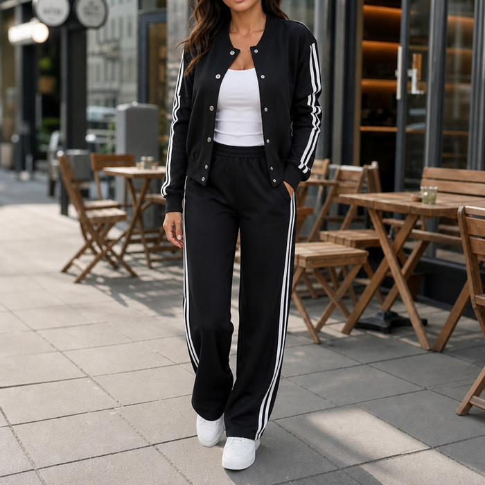 Wearbella – Set dresowy med hög midja i vida ben