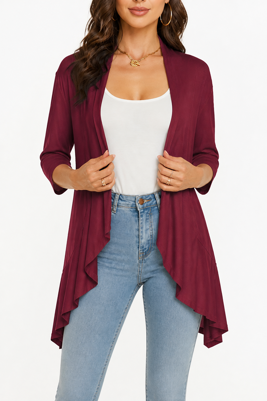 Wearbella – Kofta z 3/4 ręKaffemi i otwartym przodem