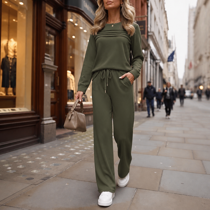 Wearbella – Set dresowy z plisowanym okrągłym urringning