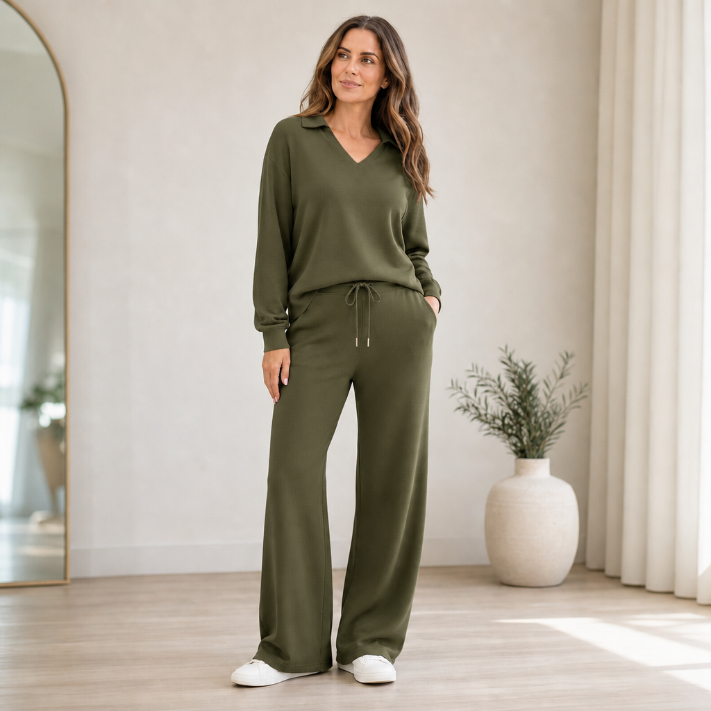 Wearbella – Dwuczęściowy set lounge z prążkowanego materialu