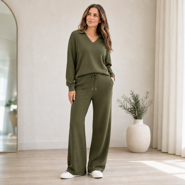 Wearbella – Dwuczęściowy set lounge z prążkowanego materialu