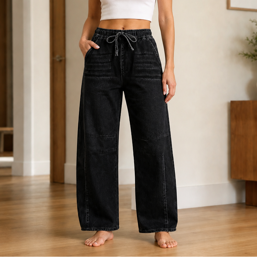 Wearbella – Justerbara Jeans Barrel w Luźnym Kroju