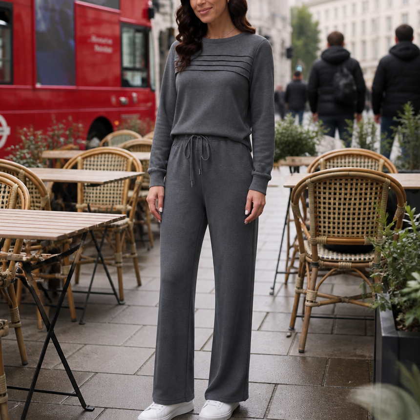 Wearbella – Set dresowy z plisowanym okrągłym urringning