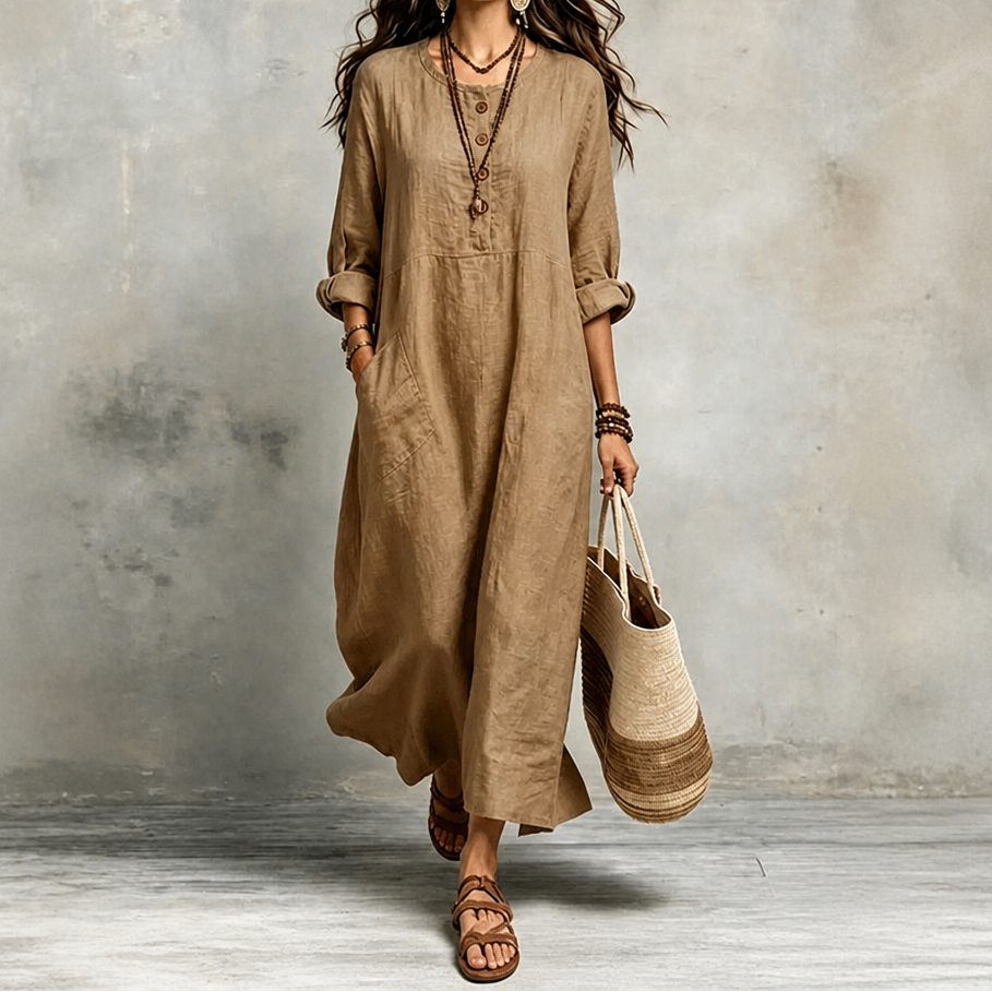 Wearbella – Bezrękawowa Klänning Maxi z Kieszeniami