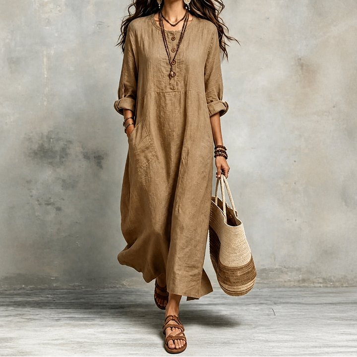 Wearbella – Bezrękawowa Klänning Maxi z Kieszeniami