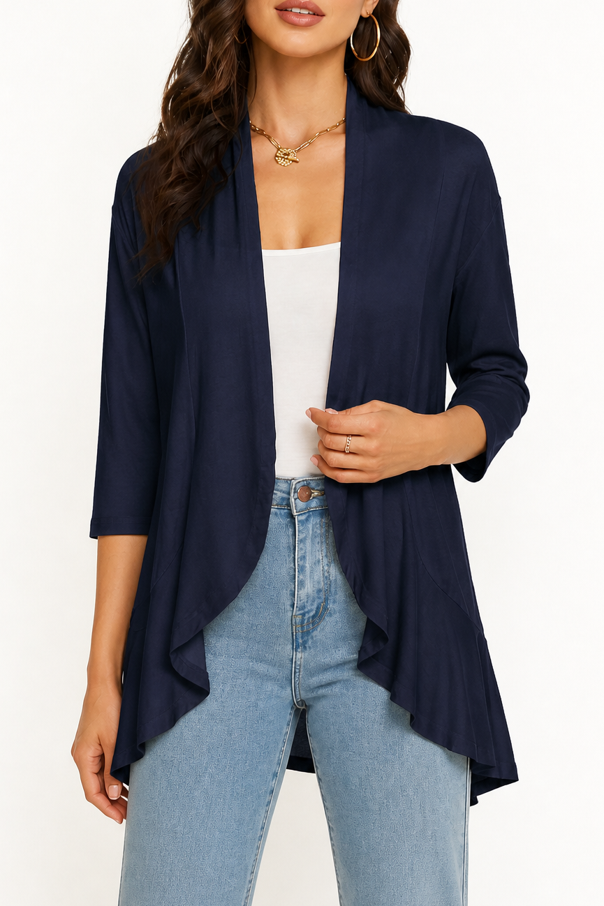 Wearbella – Kofta z 3/4 ręKaffemi i otwartym przodem