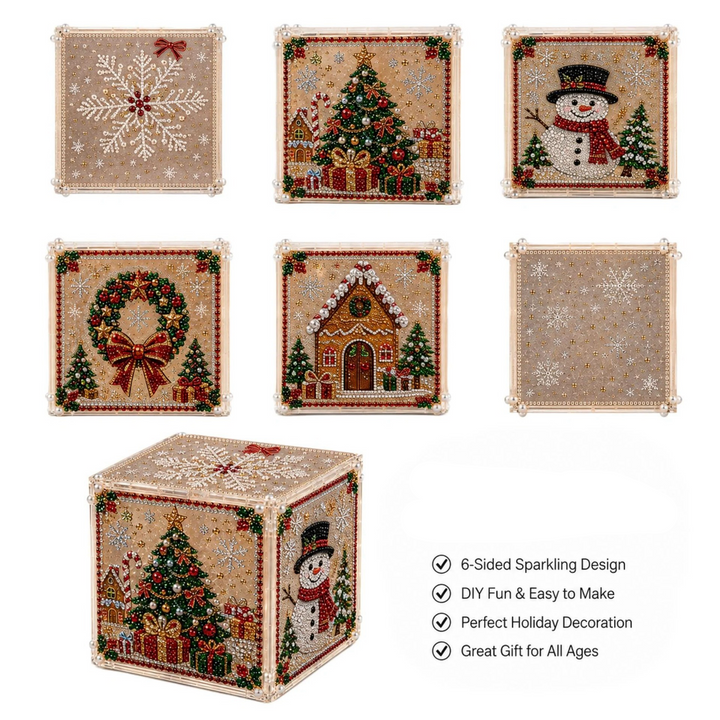 MerryFacet – 3D Diamentowa Malowana Jul Pudełko Prezentowe