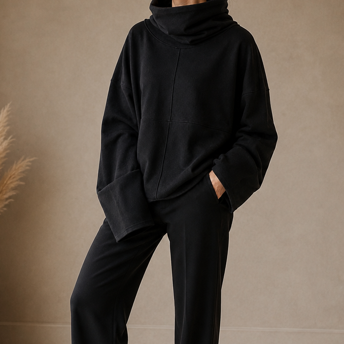 Cowlmara – Brushed Cowl-Neck OverStorlekd Pullover
