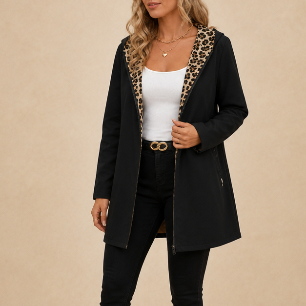 Wearbella – Odwratumny kappa z nadrukiem w leopardmönster
