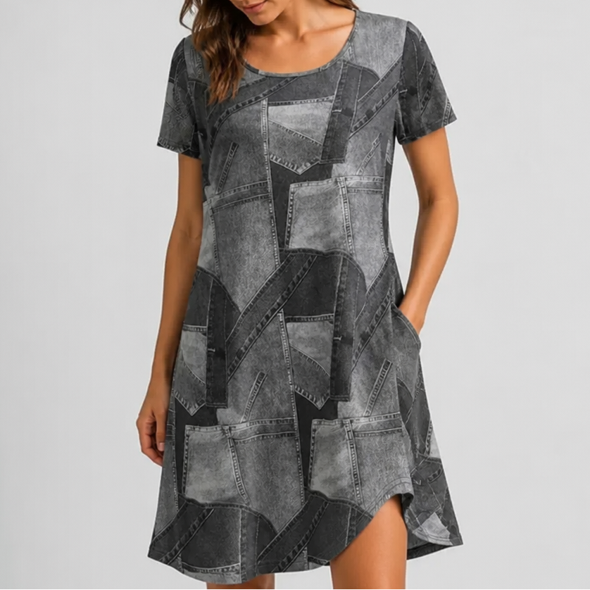 Wearbella – Klänning w stilu patchwork