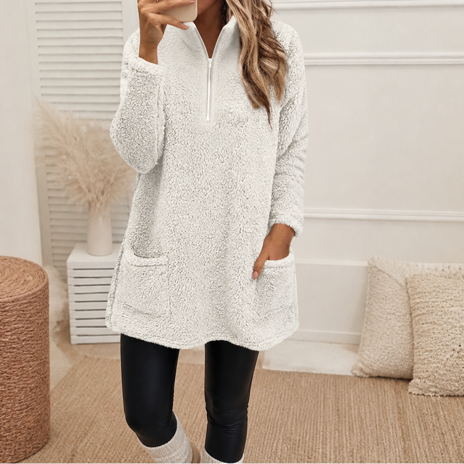Wearlyn – Lång pół-dragkedja polarowy pulower Sherpa