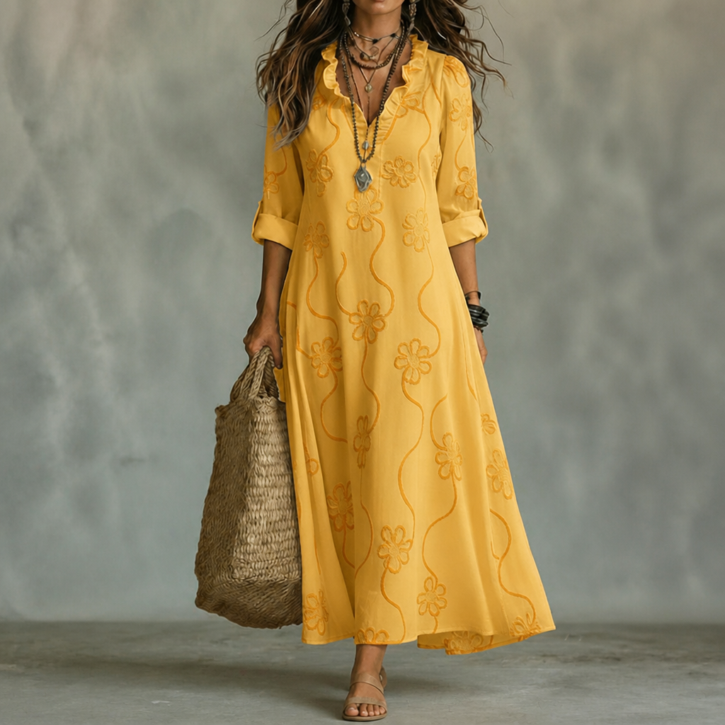Wearbella – Klänning Midi w Blommig Mönster
