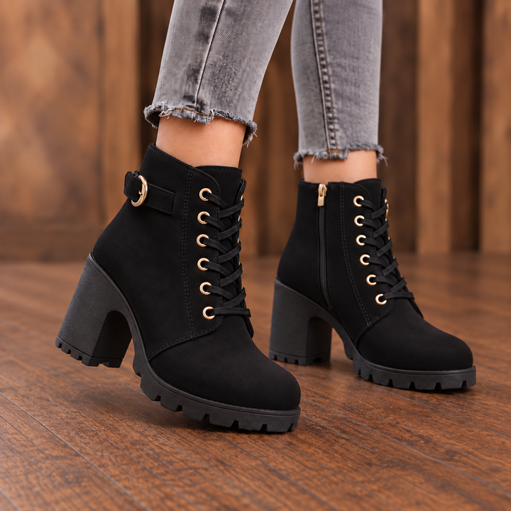 Buckle &amp; Bold – Boots med klack z wiązaniem
